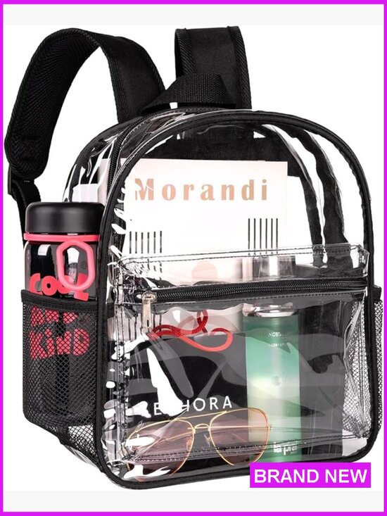 Clear Backpack Stadium Approved Small See Through Bag PVC Transparent Sport main image 4
